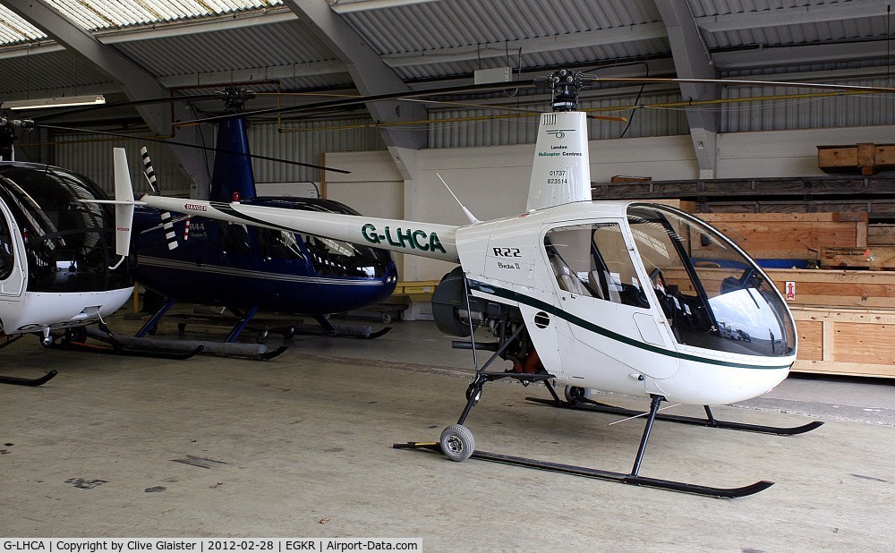 G-LHCA, 1999 Robinson R22 Beta C/N 2947, Ex: N299FA > G-LHCA - Originally owned to, Rotorcraft Ltd in October 2002 and currently with, London Helicopter Centres Ltd since January 2009.