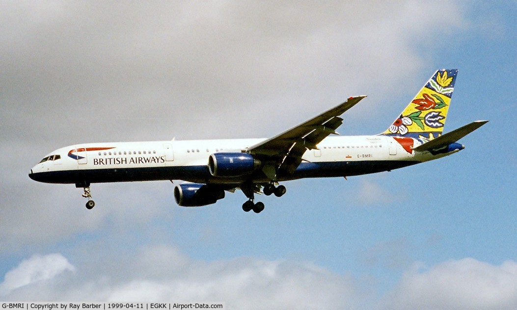 G-BMRI, 1989 Boeing 757-236/SF C/N 24267, Boeing 757-236 [24267] (British Airways) Heathrow~G 11/04/1999