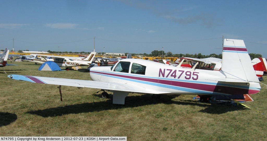 N74795, 1961 Mooney M20B Mark 21 C/N 1795, EAA AirVenture 2012