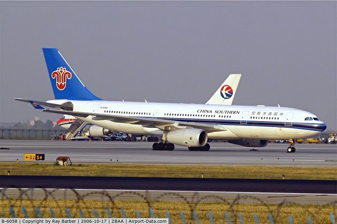 B-6058, 2005 Airbus A330-243 C/N 656, Airbus A330-243 [656] (China Southern Airlines) Bejing~B 17/10/2006