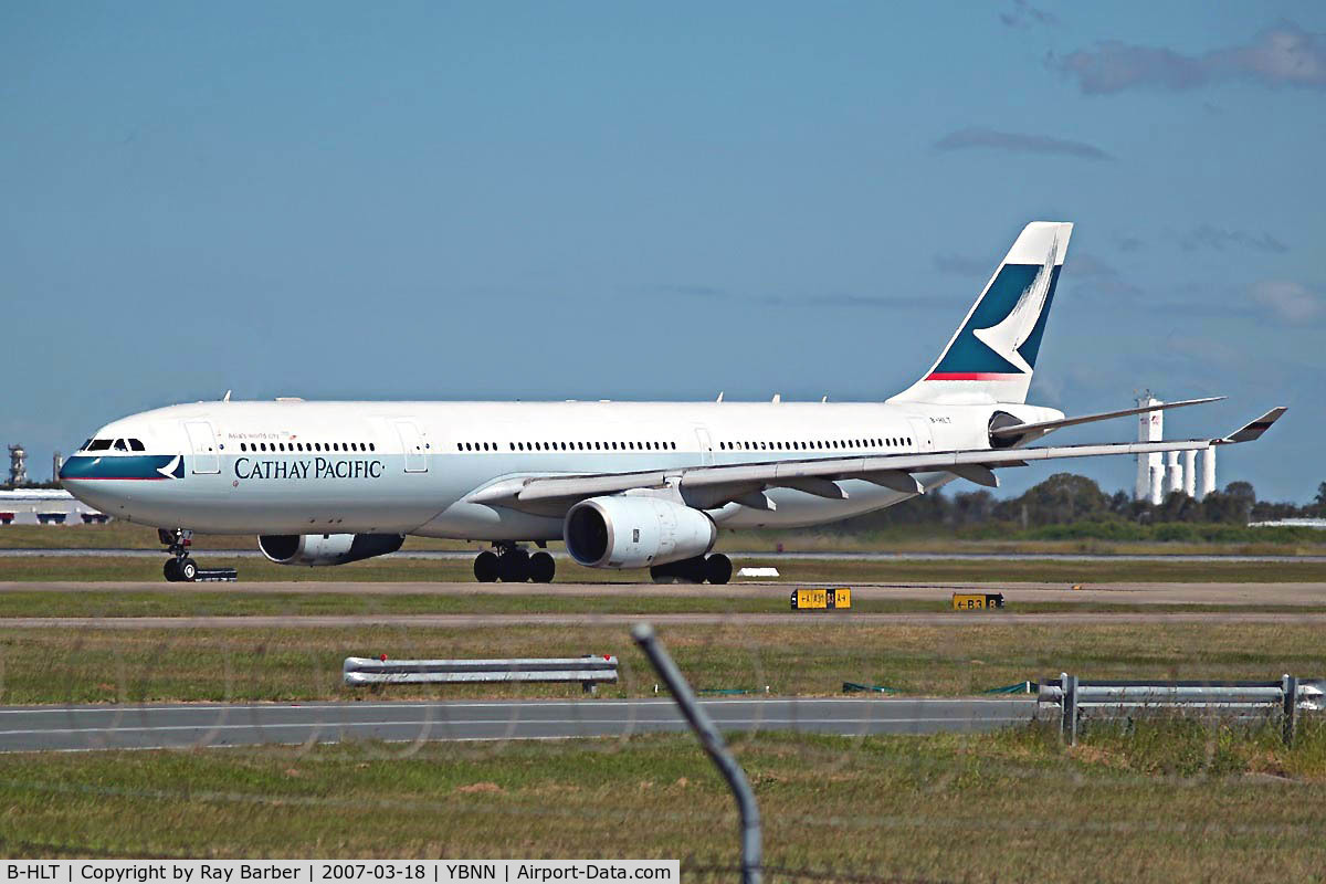 B-HLT, 2001 Airbus A330-343 C/N 439, A330-343X [439] (Cathay Pacific Airways) Brisbane-International~VH 18/03/2007