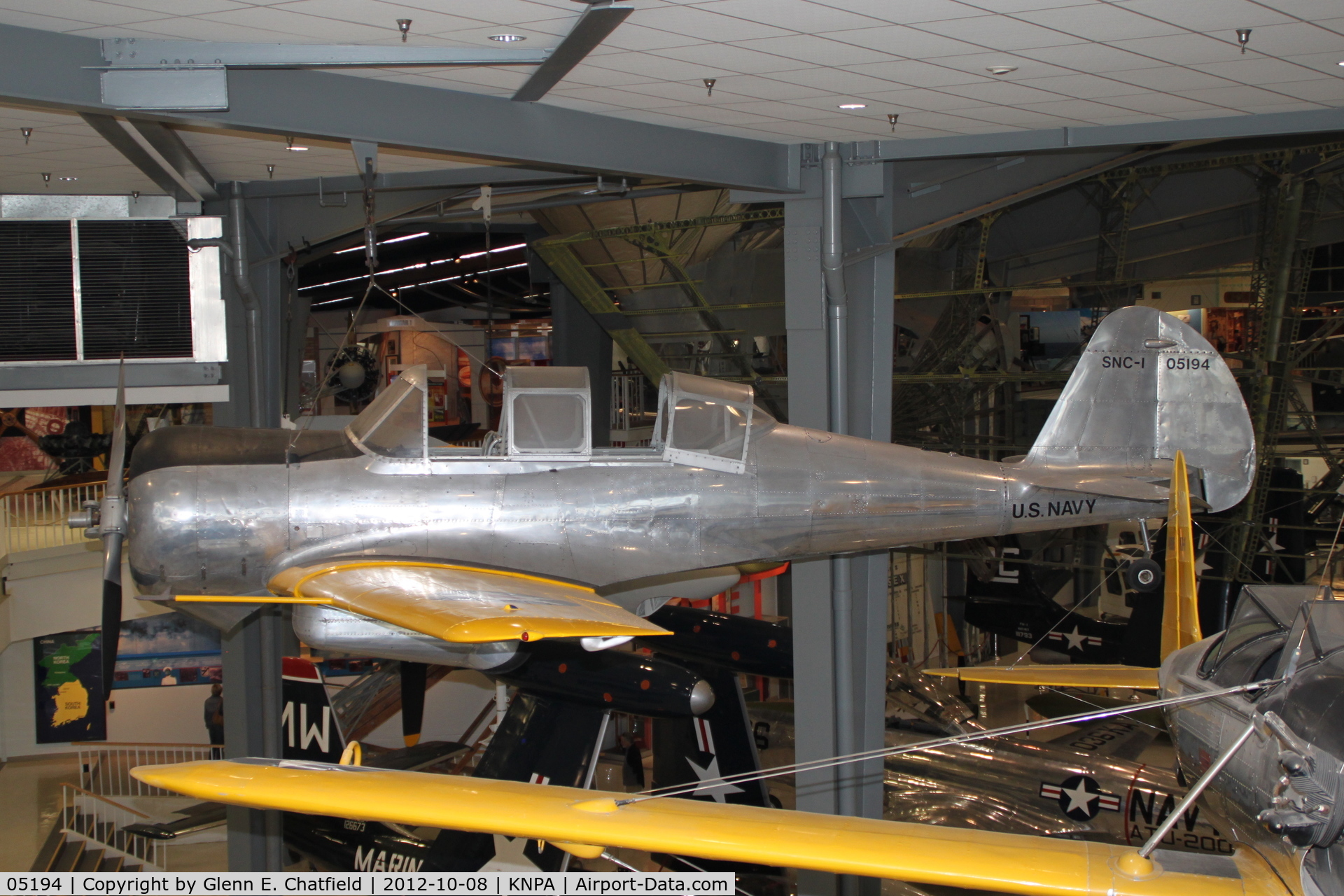 05194, 1941 Curtiss-Wright SNC-1 C/N 4255, Naval Aviation Museum. Battle of Midway veteran