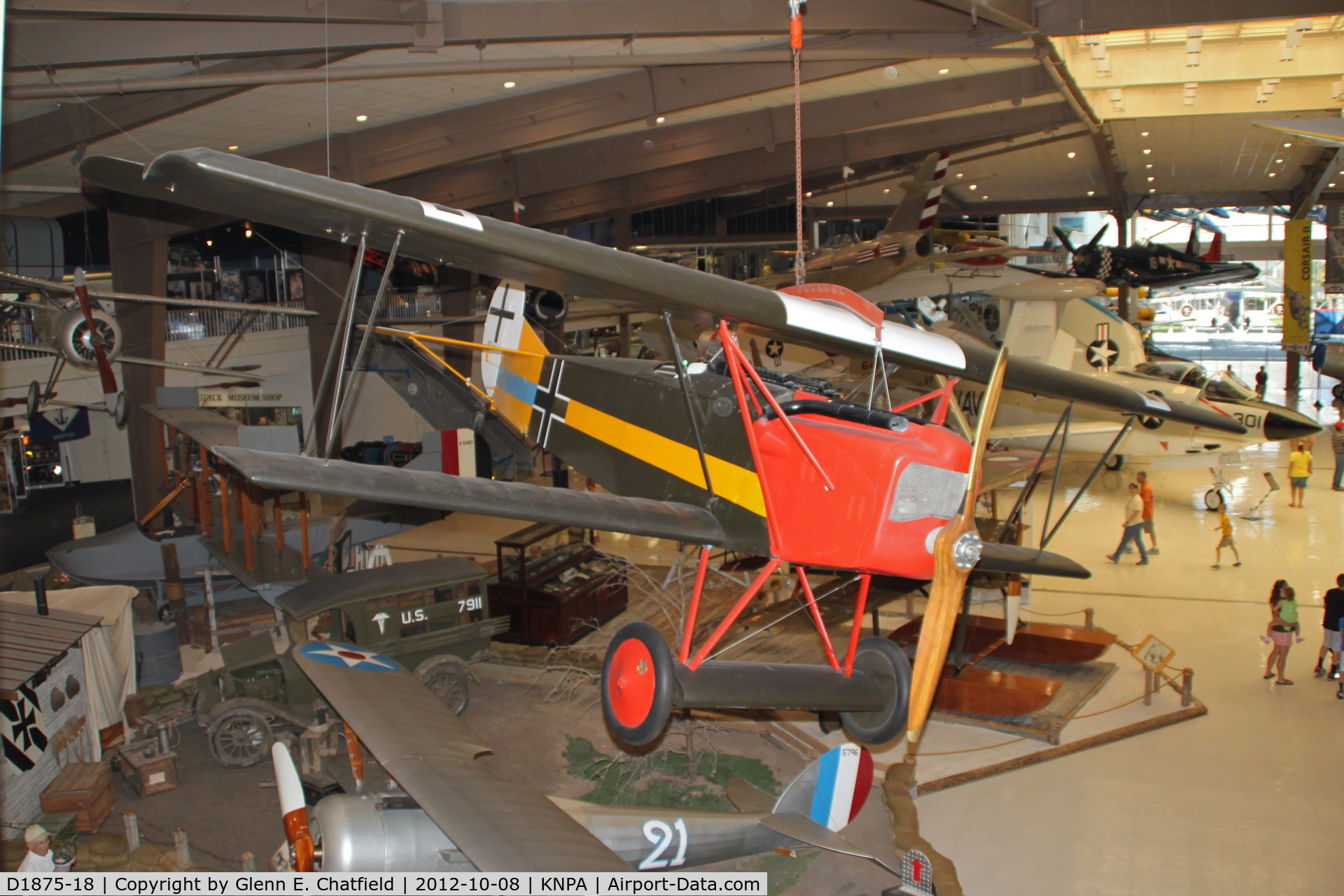 D1875-18, 1918 Fokker D-VII C/N Not found D1875-18, Naval Aviation Museum