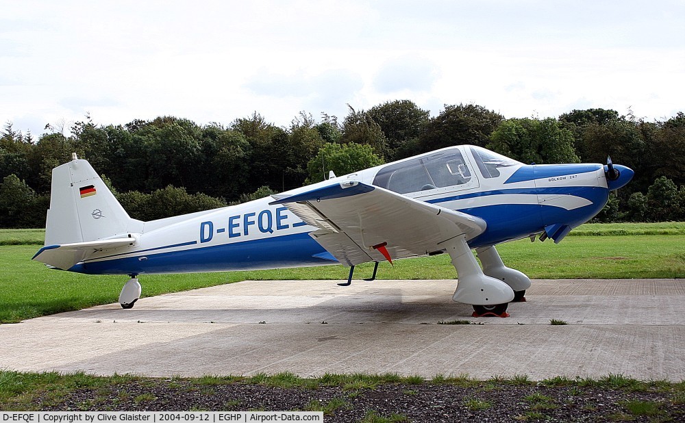 D-EFQE, 1961 Bolkow Bo-207 C/N 266, Based at Thruxton.