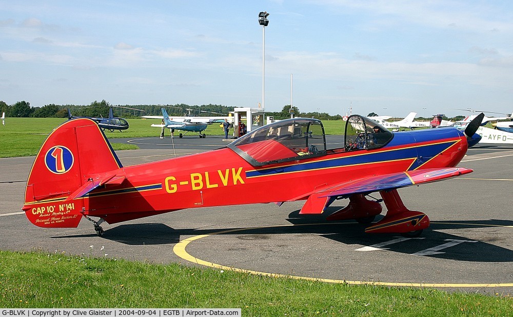 G-BLVK, 1981 Mudry CAP-10B C/N 141, Ex: JY-GSR > G-BLVK - Originally owned to, BAC Aviation Ltd in March 1985 and currently in private hands since February 1990.