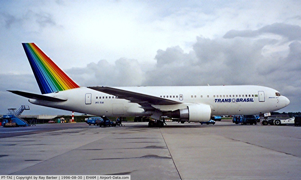 PT-TAI, 1990 Boeing 767-283/ER C/N 24727, Boeing 767-283ER [24727] (TransBrasil) Schiphol~PH 30/08/1996
