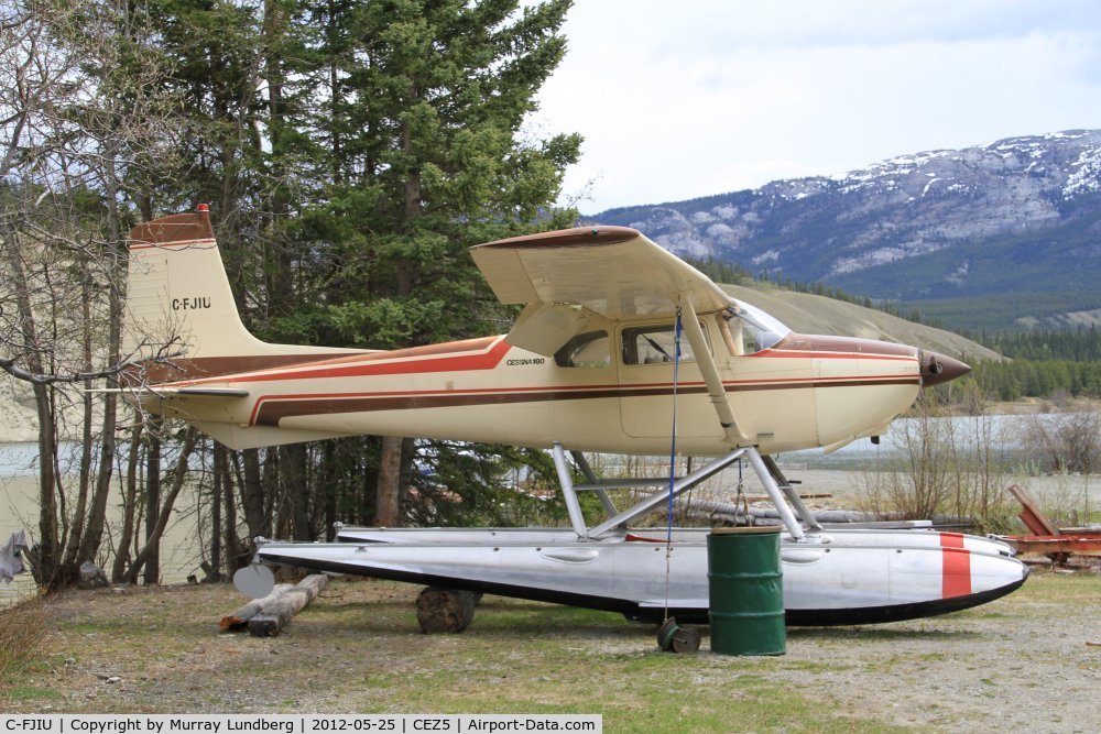 C-FJIU, 1957 Cessna 180A C/N 32752, In winter storage at Schwatka Lake in Whitehorse, Yukon.