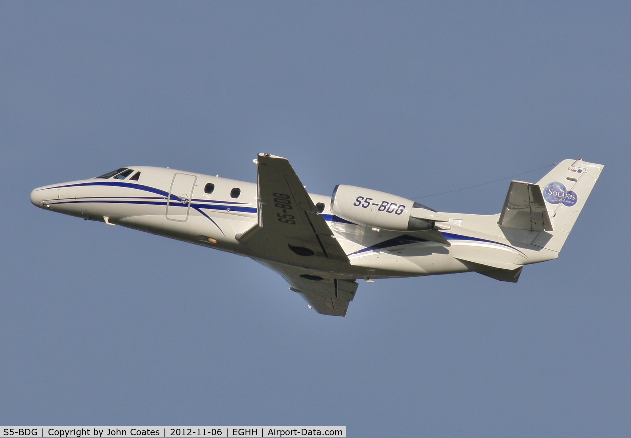 S5-BDG, 2001 Cessna 560XL Citation C/N 560-5215, Solaris Aviation Ce560XL departing.
