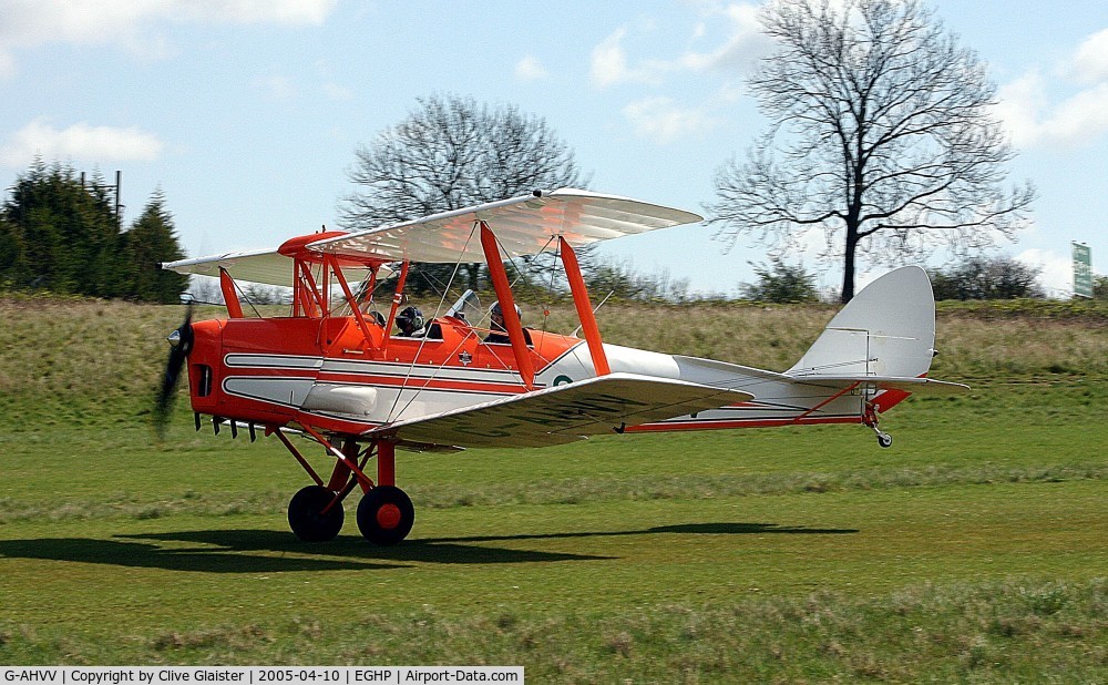 G-AHVV, 1943 De Havilland DH-82A Tiger Moth II C/N 86123, Ex: EM929 > G-AHVV - Originally owned to, McDonald Aircraft Ltd in June 1946 and currently in private hands since March 2000.