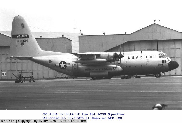 57-0514, 1957 Lockheed RC-130A Hercules C/N 182-3221, See Caption