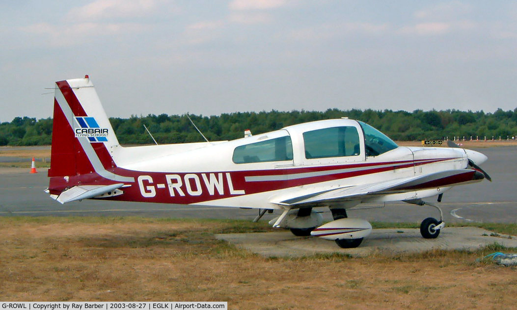 G-ROWL, 1977 Grumman American AA-5B Tiger C/N AA5B-0595, Grumman American AA-5B Tiger [AA5B-0595] Blackbushe~G 27/08/2003.