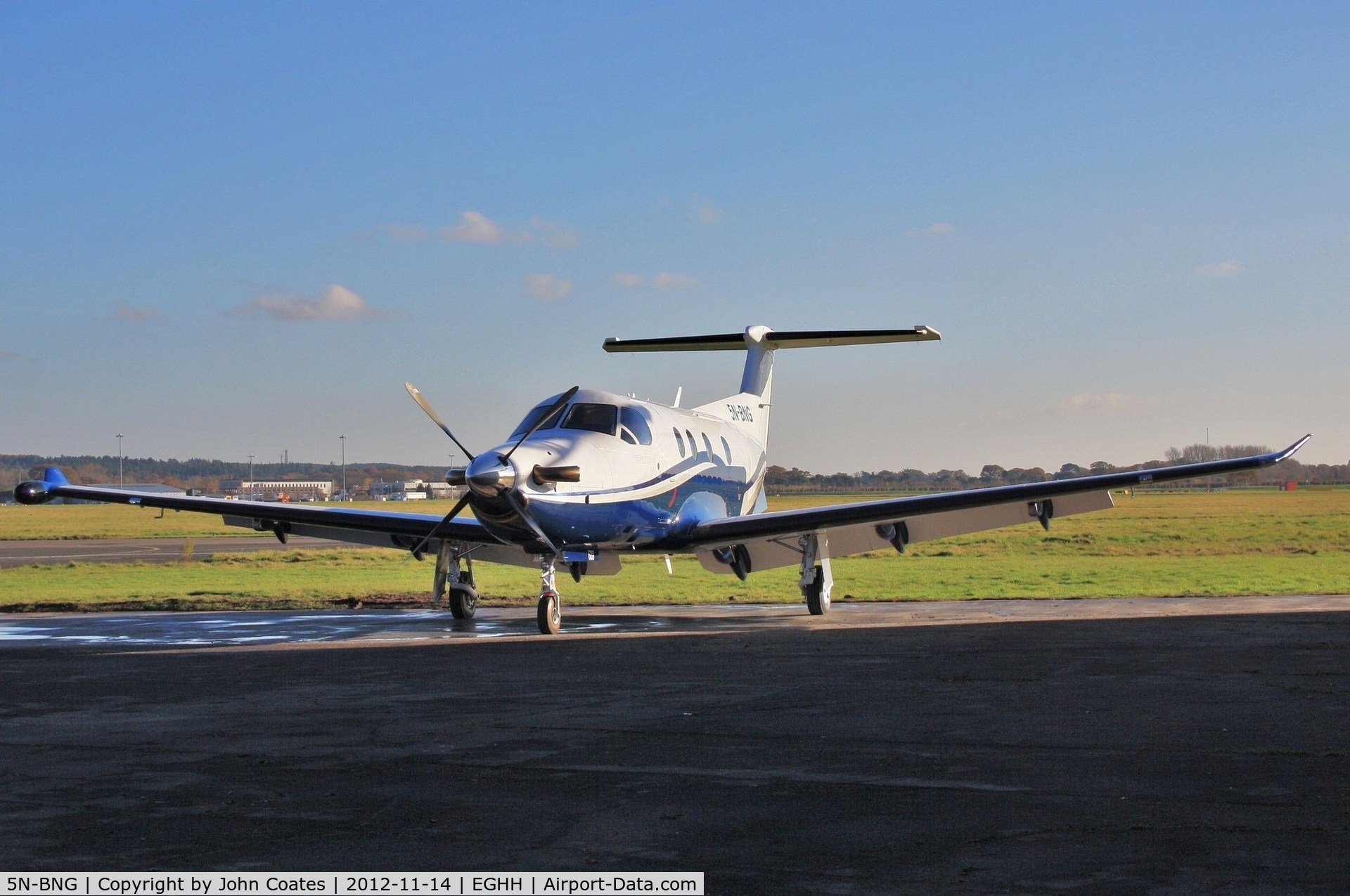 5N-BNG, 2006 Pilatus PC-12/45 C/N 689, Built 2006 and ex N689PE after attention at Pilatus Centre.