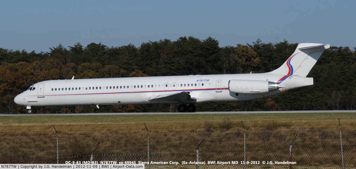 N787TW, 1991 McDonnell Douglas MD-83 (DC-9-83) C/N 49945, On 33L for take off.