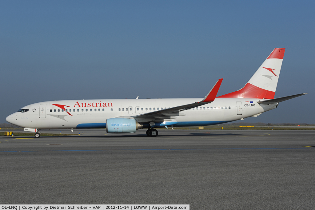 OE-LNQ, 2003 Boeing 737-8Z9 C/N 30421, Boeing 737-800 Austrian Airlines with operated by Tyrolean Airways sticker