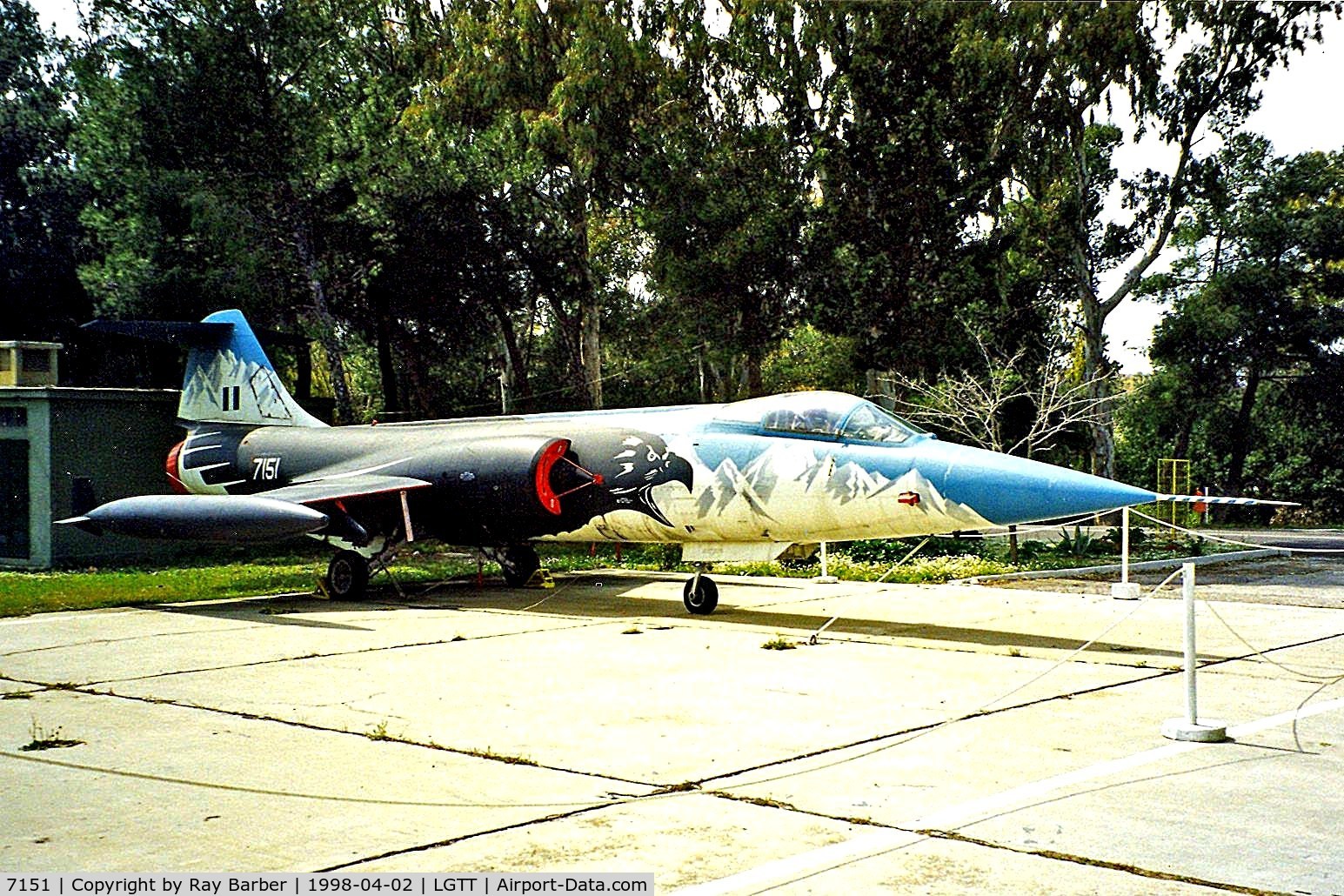 7151, Lockheed F-104G Starfighter C/N 683-7151, Lockheed F-104G Starfighter [683-7151] Dekelia~SX 02/04/1998 . In special Olympus colours.