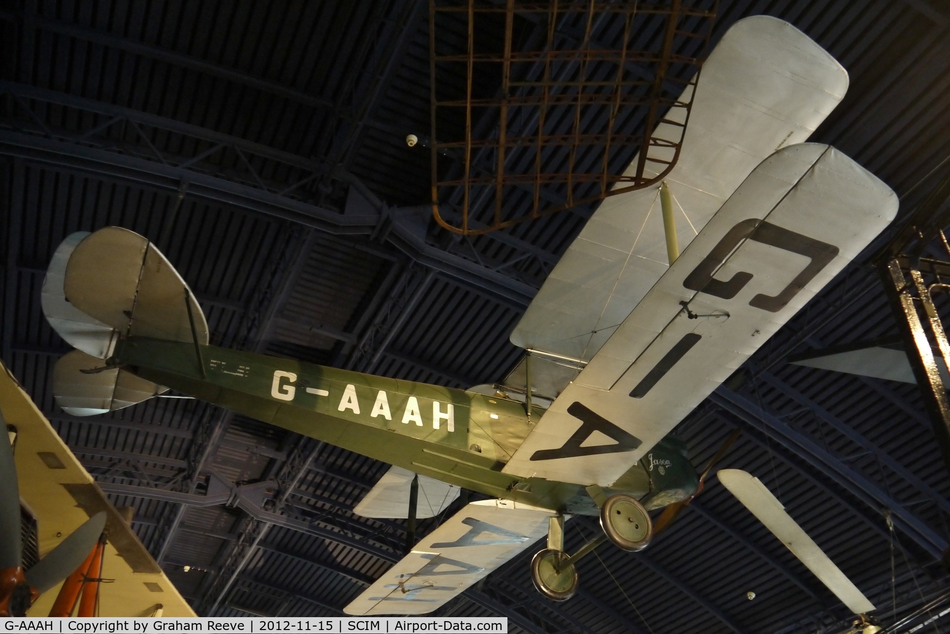 G-AAAH, 1928 De Havilland DH.60G Gipsy Moth C/N 804, Displayed at the Science Museum.