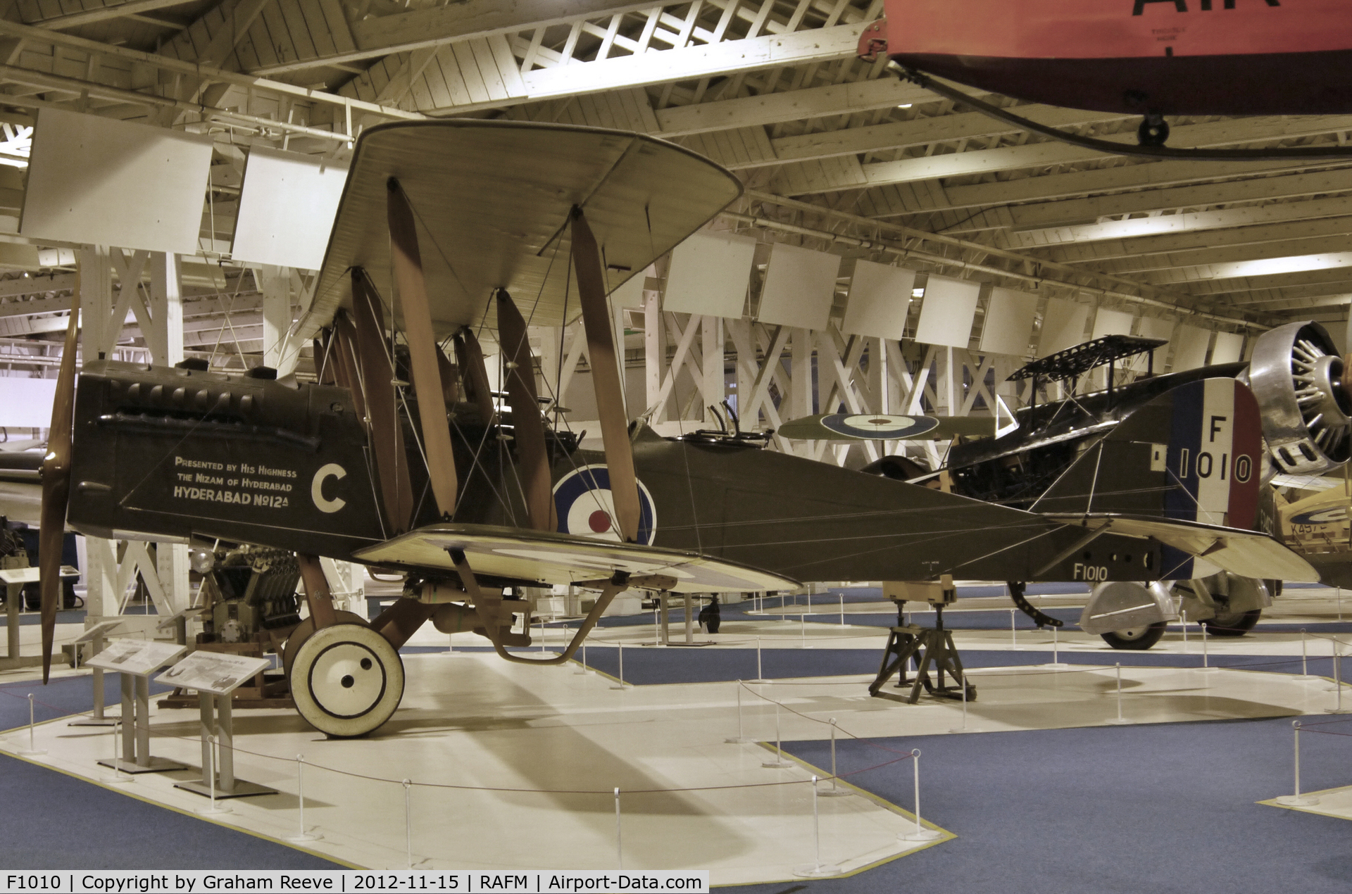 F1010, De Havilland DH-9A C/N WA8459AMA, On display at the Royal Air Force Museum, Hendon.