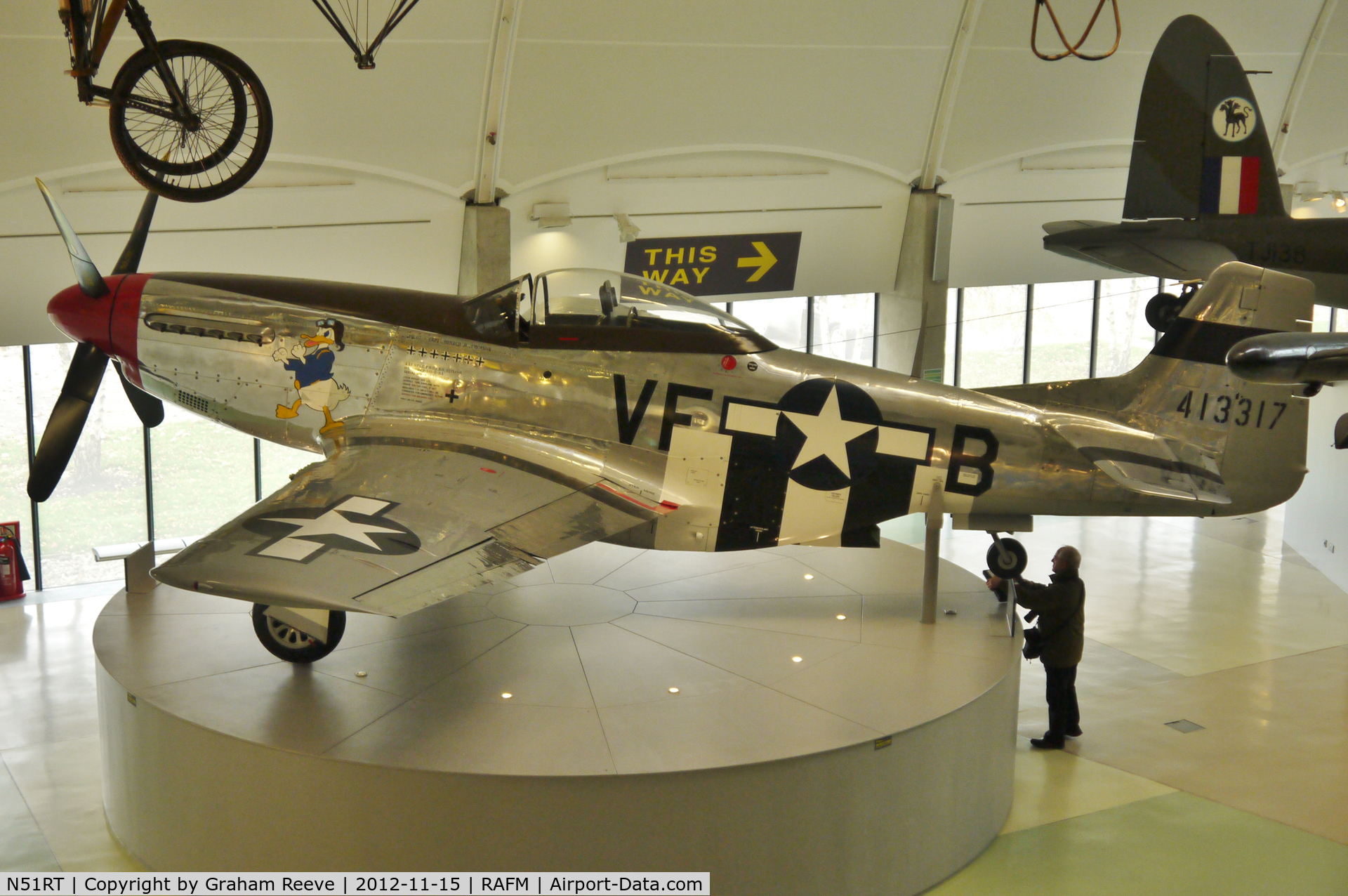 N51RT, 1944 North American F-51D Mustang C/N 122-40949, On display at the Royal Air Force Museum, Hendon.