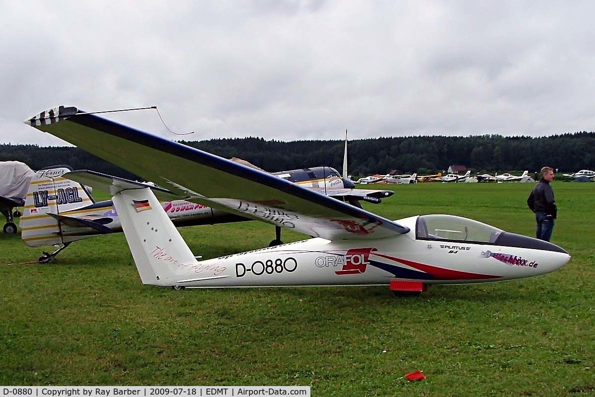 D-0880, 1976 Pilatus B4-PC11 C/N 143, Pilatus B4-PC11 [143] Tannheim~D 18/07/2009
