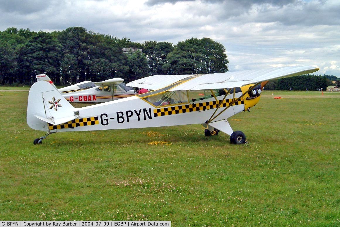 G-BPYN, 1943 Piper L-4H Grasshopper (J3C-65D) C/N 11422, Piper J-3C-65 Cub [11422] Kemble~G 09/07/2004