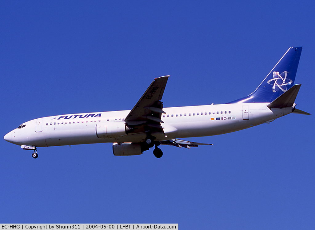 EC-HHG, 1999 Boeing 737-86N C/N 28608, Landing rwy 20