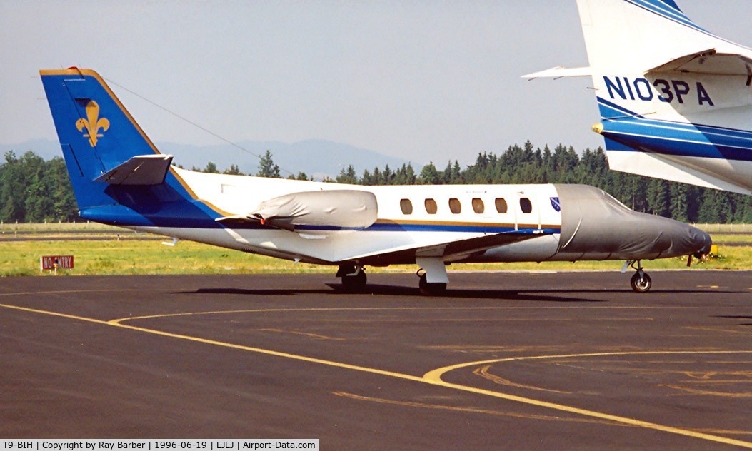 T9-BIH, 1985 Cessna S550 Citation IIS C/N S550-0045, Cessna Citation S/II [S550-0045] Ljubljana~S5 19/06/1996.
