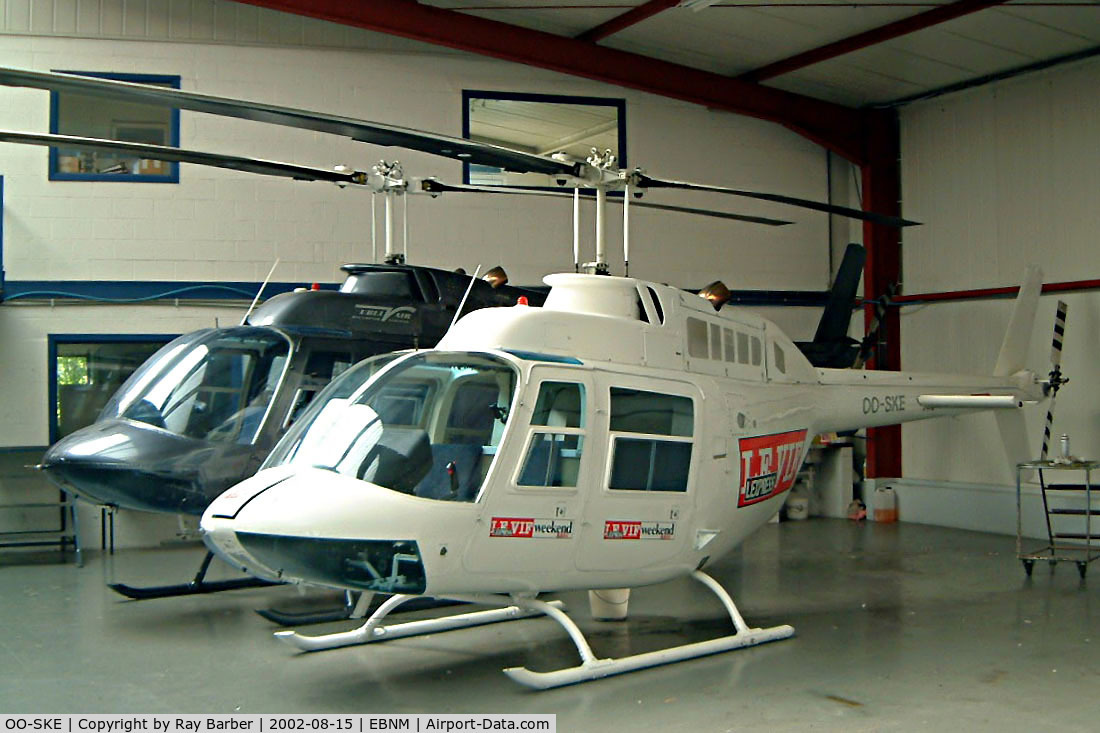 OO-SKE, 1972 Agusta AB-206A JetRanger C/N 8331, Agusta-Bell AB.206B-2 Jet Ranger II [8331] Namur~OO 15/08/2002