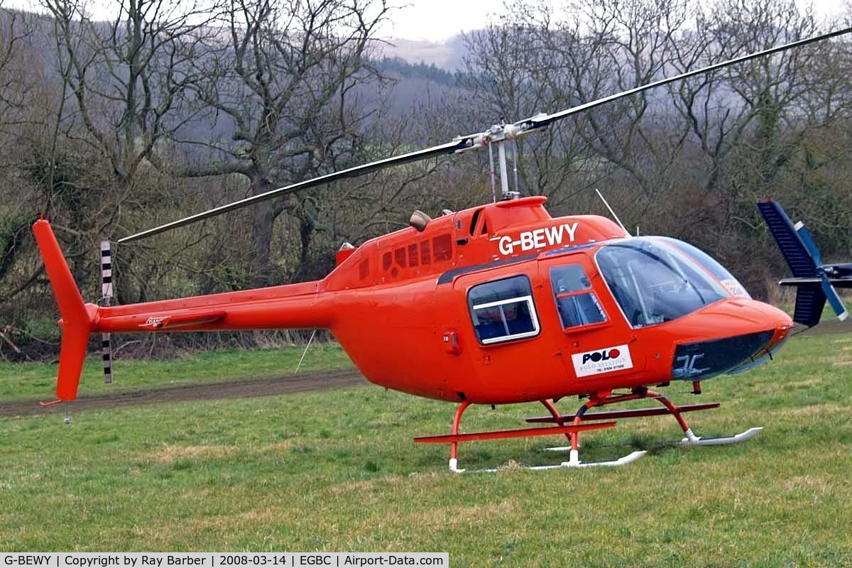 G-BEWY, 1969 Bell 206B JetRanger II C/N 348, Bell 206B Jet Ranger [348] Cheltenham~G 14/03/2008