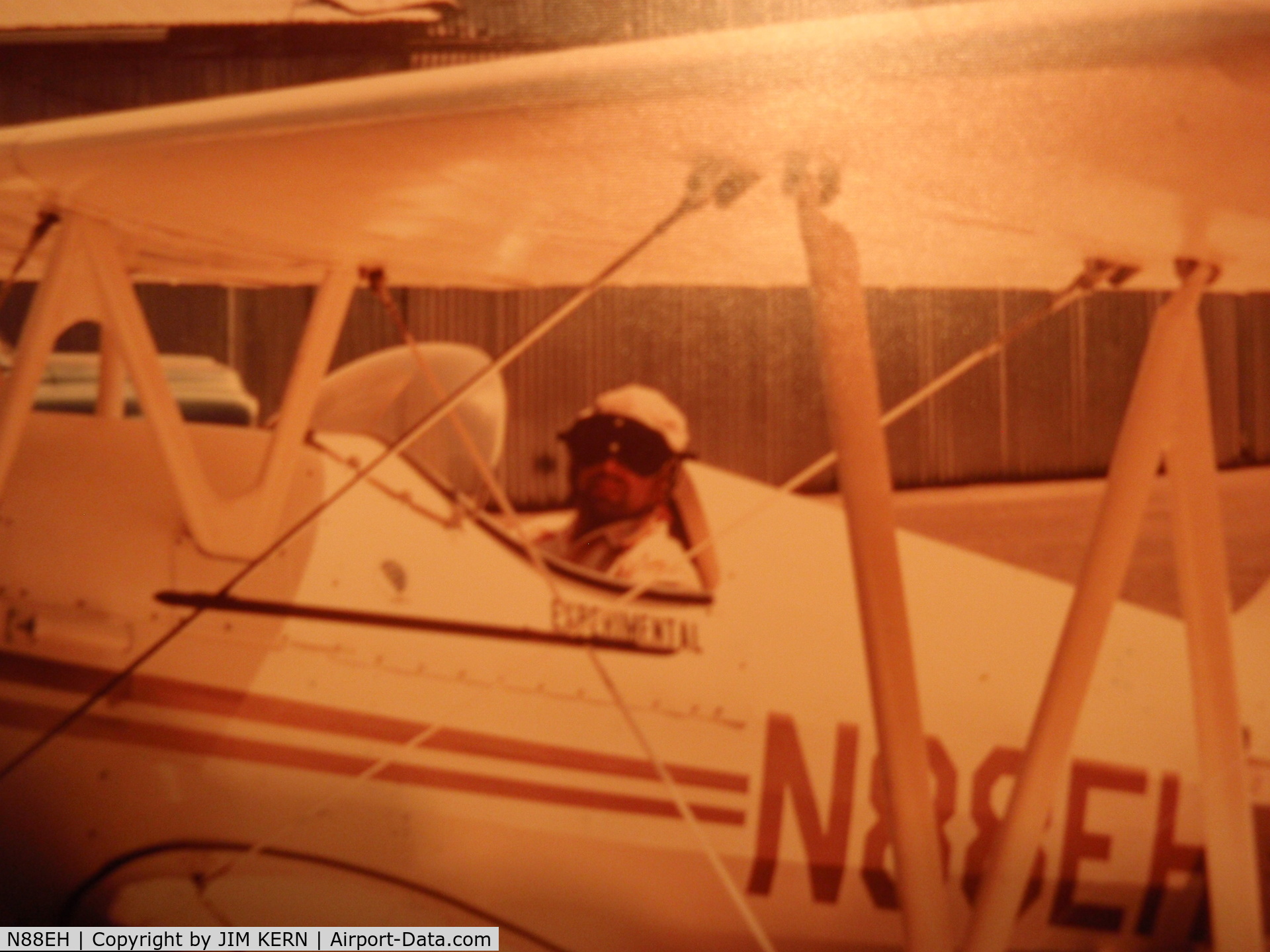 N88EH, 1970 EAA Biplane C/N EHH-1, ED HOOPER, BUILDER OF N88EH, IN COCKPIT.

JUST DISCOVERED YOUR WEBSITE !
HSAVE SOME PHOTOS OF CONSTRUCTION.