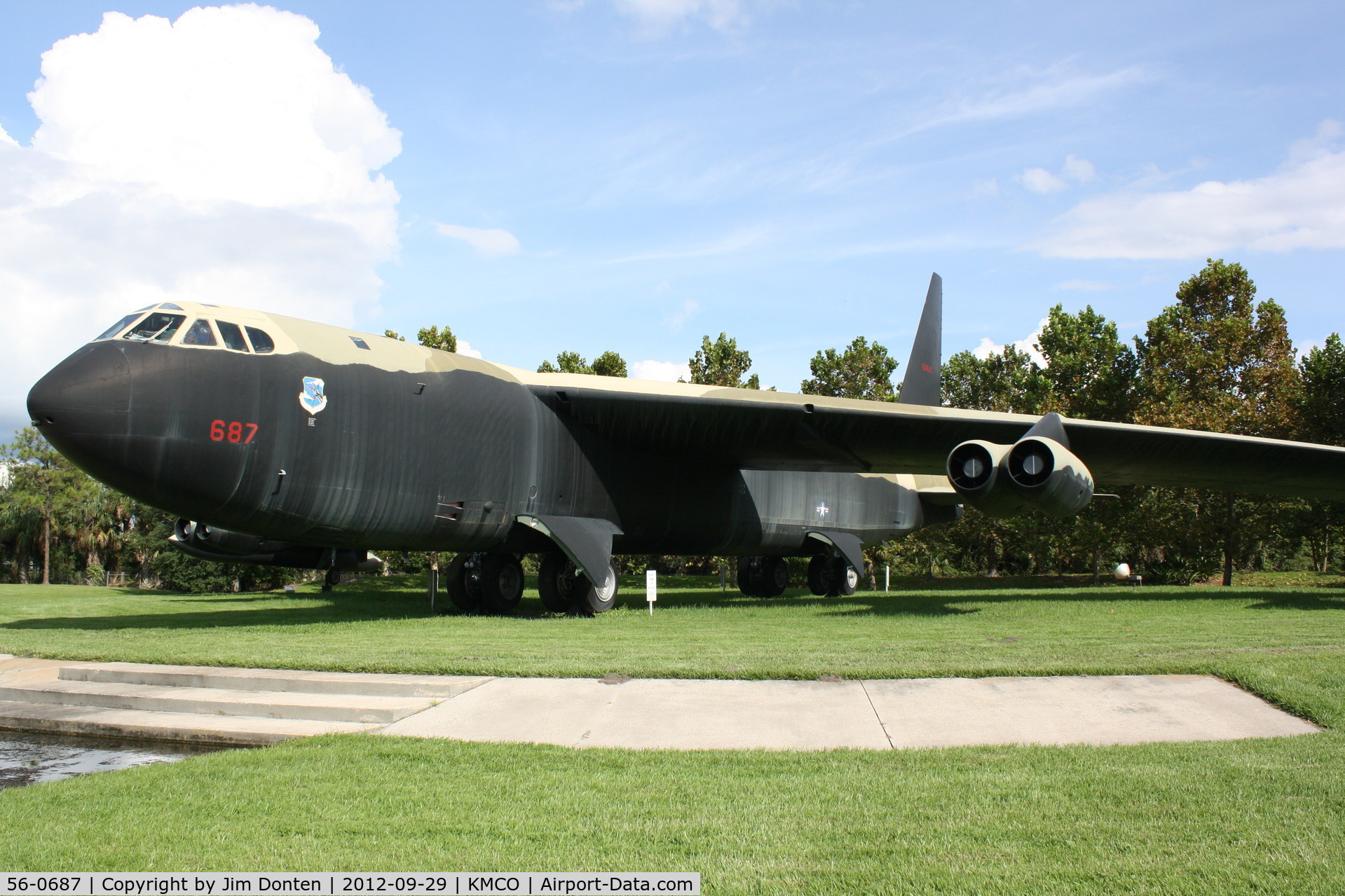 56-0687, 1956 Boeing B-52D Stratofortress C/N 464058, A B-52 Stratofortress sits in B-52 Memorial Park