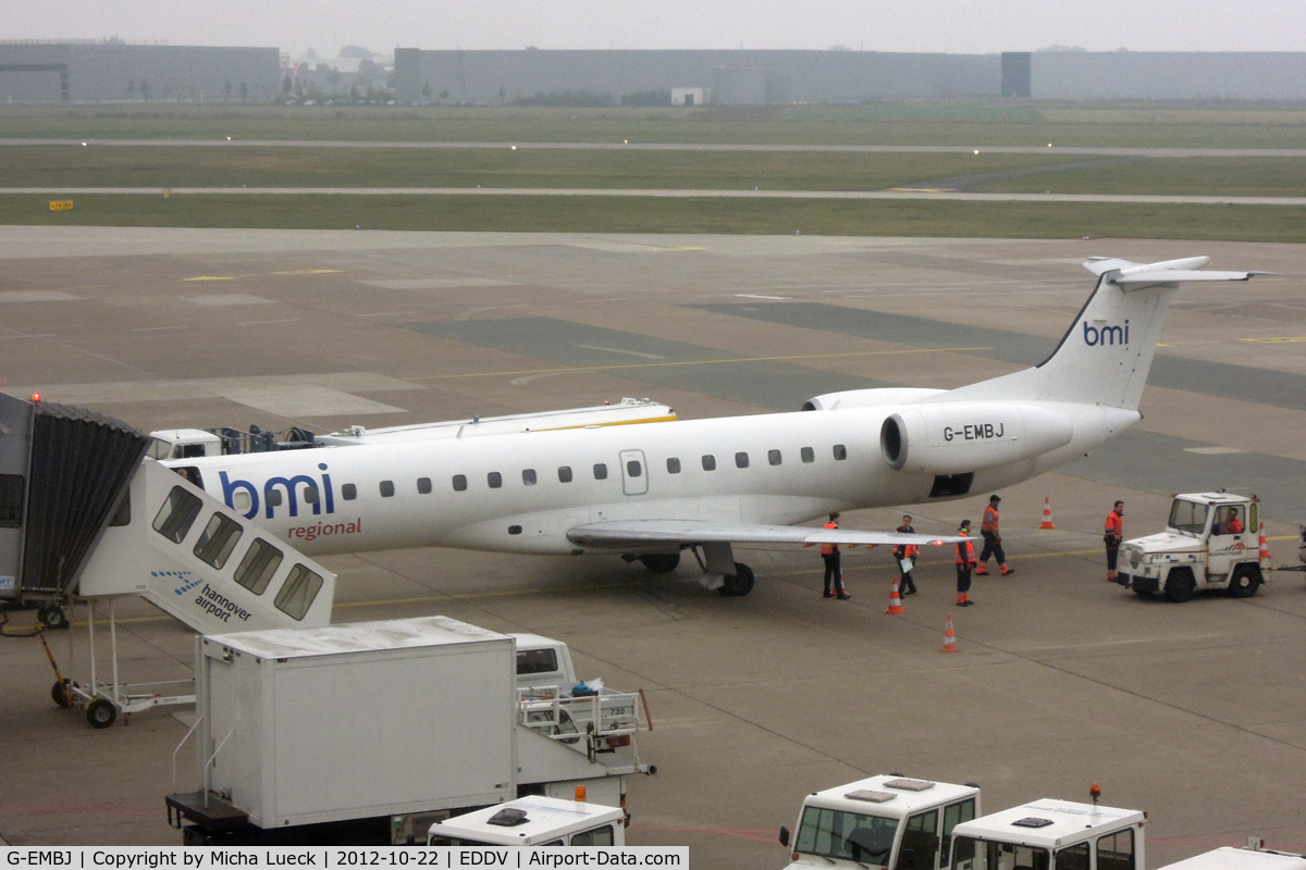 G-EMBJ, 1999 Embraer ERJ-145EU (EMB-145EU) C/N 145134, At Hanover