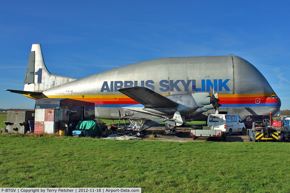 F-BTGV, Aero Spacelines 377SGT Super Guppy Turbine C/N 0001, Aero Spacelines Super Guppy 377-SGT-201, c/n: 1 at Bruntingthorpe