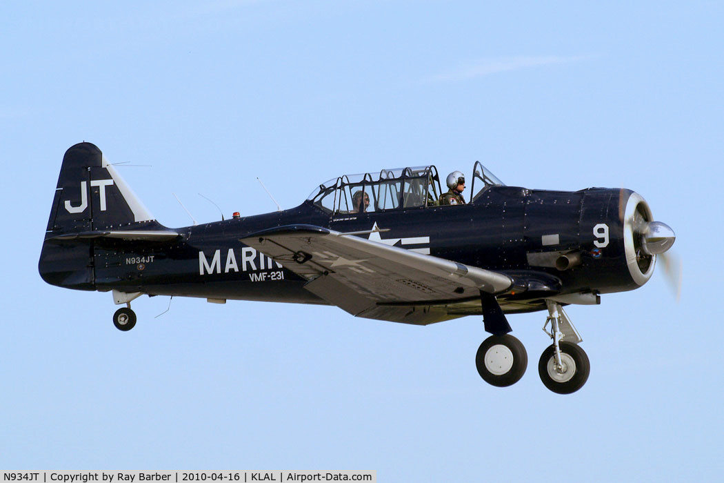 N934JT, 1942 North American SNJ-4 Texan C/N 88-12858, North American SNJ-4 Texan [88-12858] Lakeland-Linder~N 16/04/2010