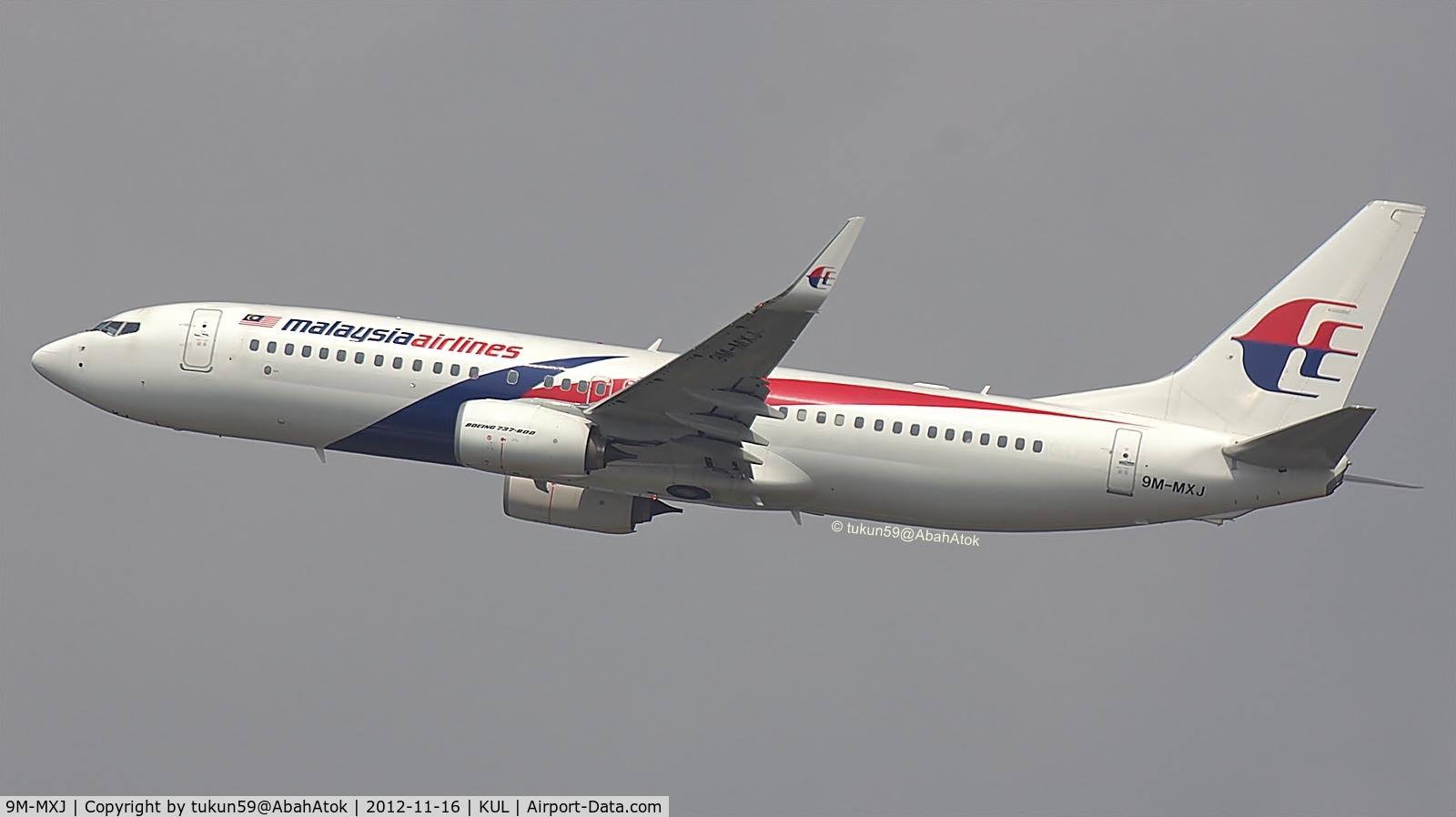 9M-MXJ, 2012 Boeing 737-8H6 C/N 40137, Malaysia Airlines