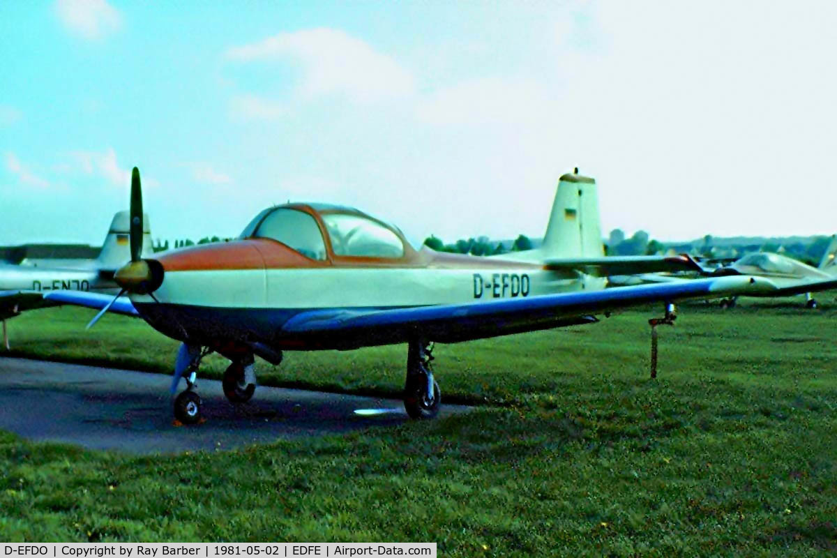 D-EFDO, 1957 Focke-Wulf FWP-149D C/N 255, Piaggio FWP-149D [255] Eglesbach~D 02/05/1981. Image taken from a slide.