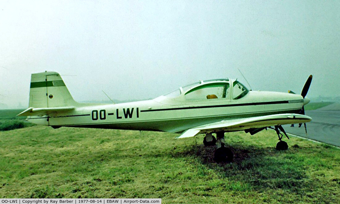 OO-LWI, 1960 Focke-Wulf FWP-149D C/N 154, Piaggio FWP-149D [154] Antwerp~OO 14/08/1977. Image taken from a slide.