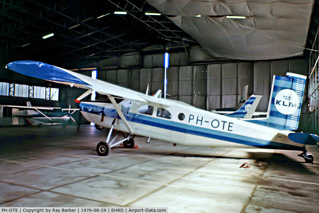 PH-OTE, Pilatus PC-6-H2 Porter C/N 685, Pilatus PC-6/B2-H2 Turbo Porter [685] Rotterdam~PH 29/08/1976. Image taken from a slide.