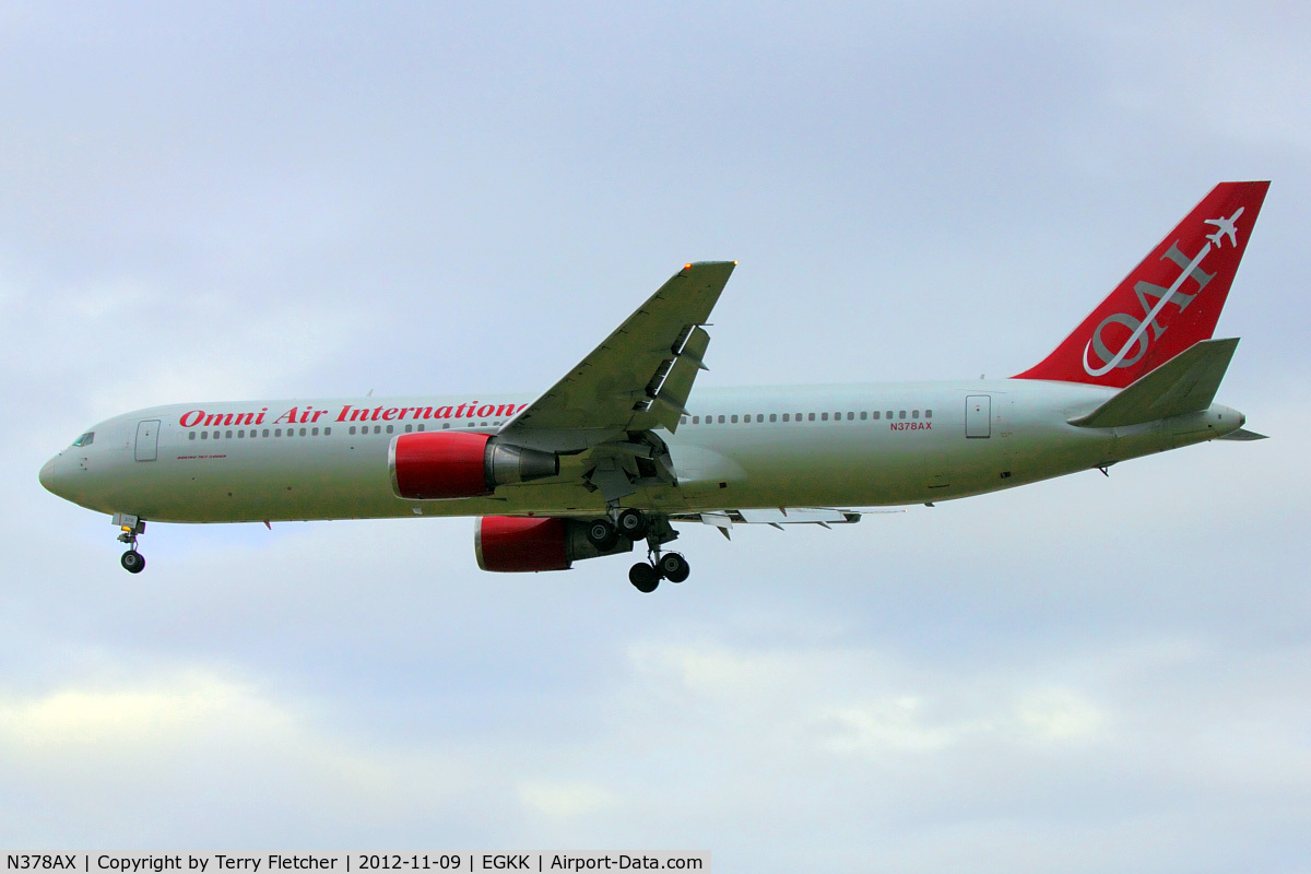 N378AX, 1996 Boeing 767-33A C/N 28147, Omni Int's 1996 Boeing 767-33A, c/n: 28147