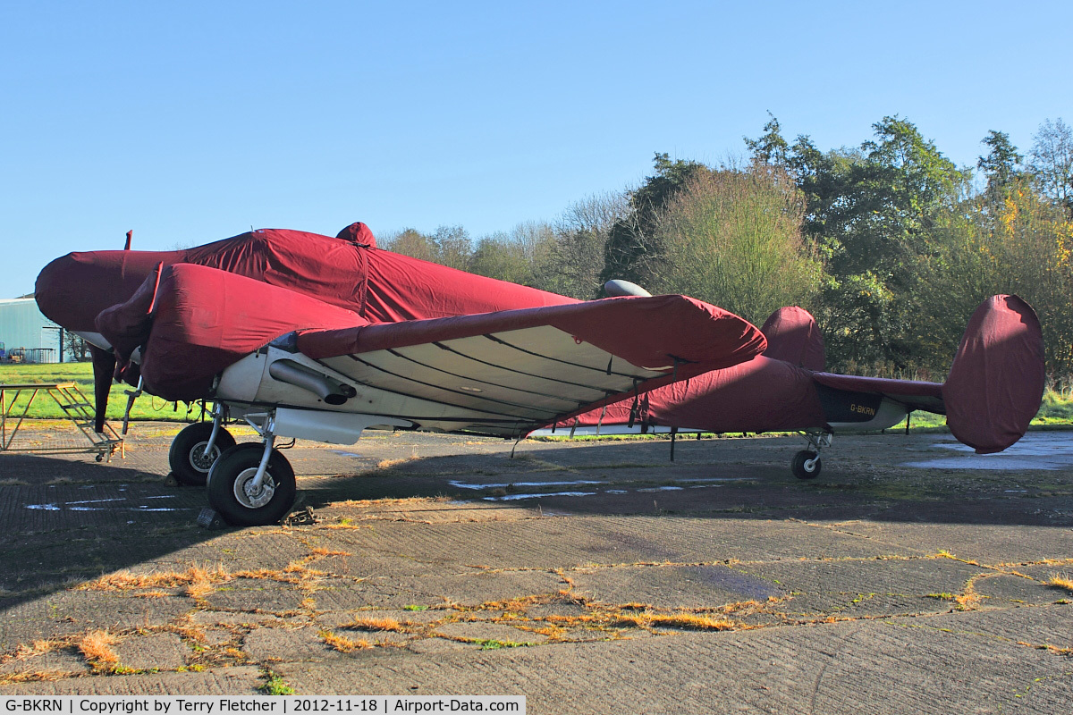 G-BKRN, 1952 Beech D18S C/N CA-75, 1952 Beech D18S, c/n: CA-75 outside Beech Restorations at Bruntingthorpe