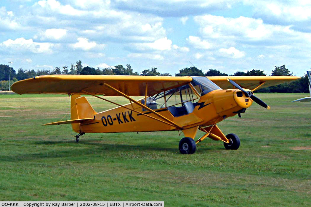 OO-KKK, 1953 Piper L-18C Super Cub (PA-18-95) C/N 18-3155, Piper L-18C-95 Super Cub [18-3155] Theux-Verviers~OO 15/08/2002. This aircraft was written off on 2011-10-16 at Verviers.