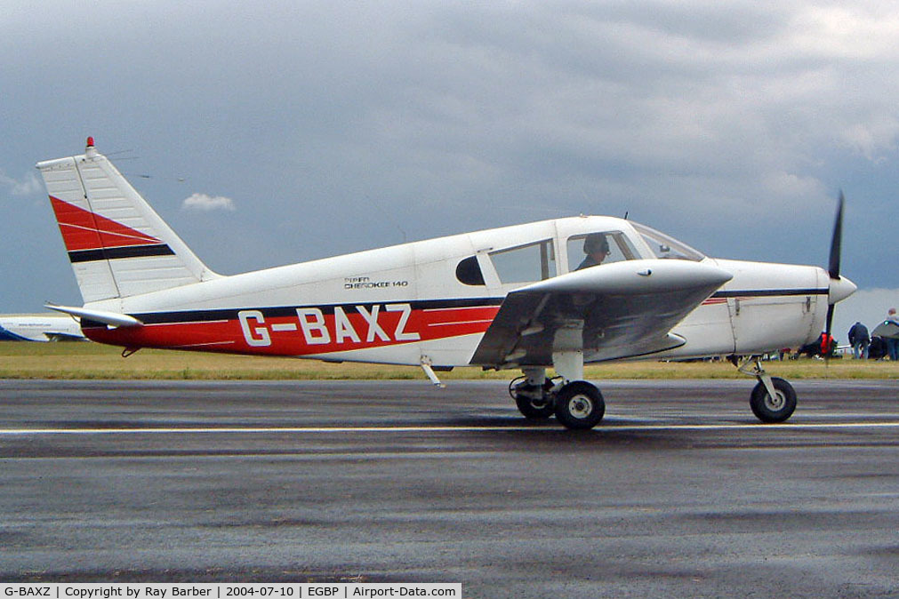 G-BAXZ, 1970 Piper PA-28-140 Cherokee C C/N 28-26760, Piper PA-28-140 Cherokee C [28-26760] Kemble~G 10/07/2004