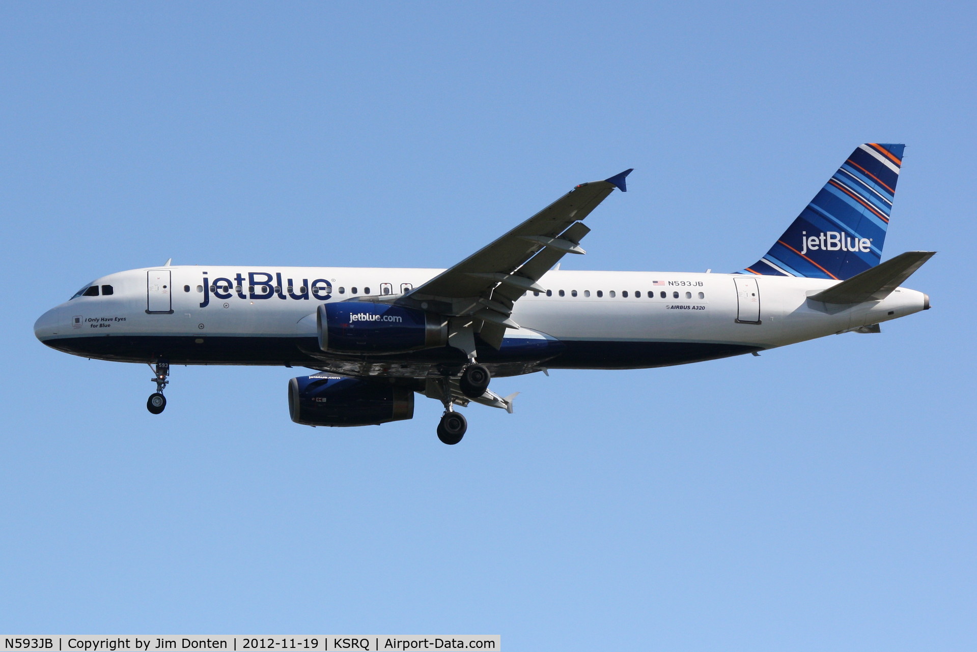 N593JB, 2004 Airbus A320-232 C/N 2280, JetBlue Flight 341 