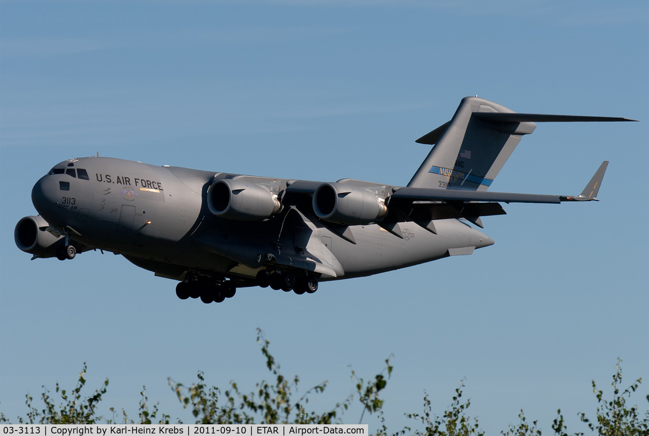 03-3113, 2003 Boeing C-17A Globemaster III C/N P-113, US Air Force - RMS Ramstein Airbase - Germany