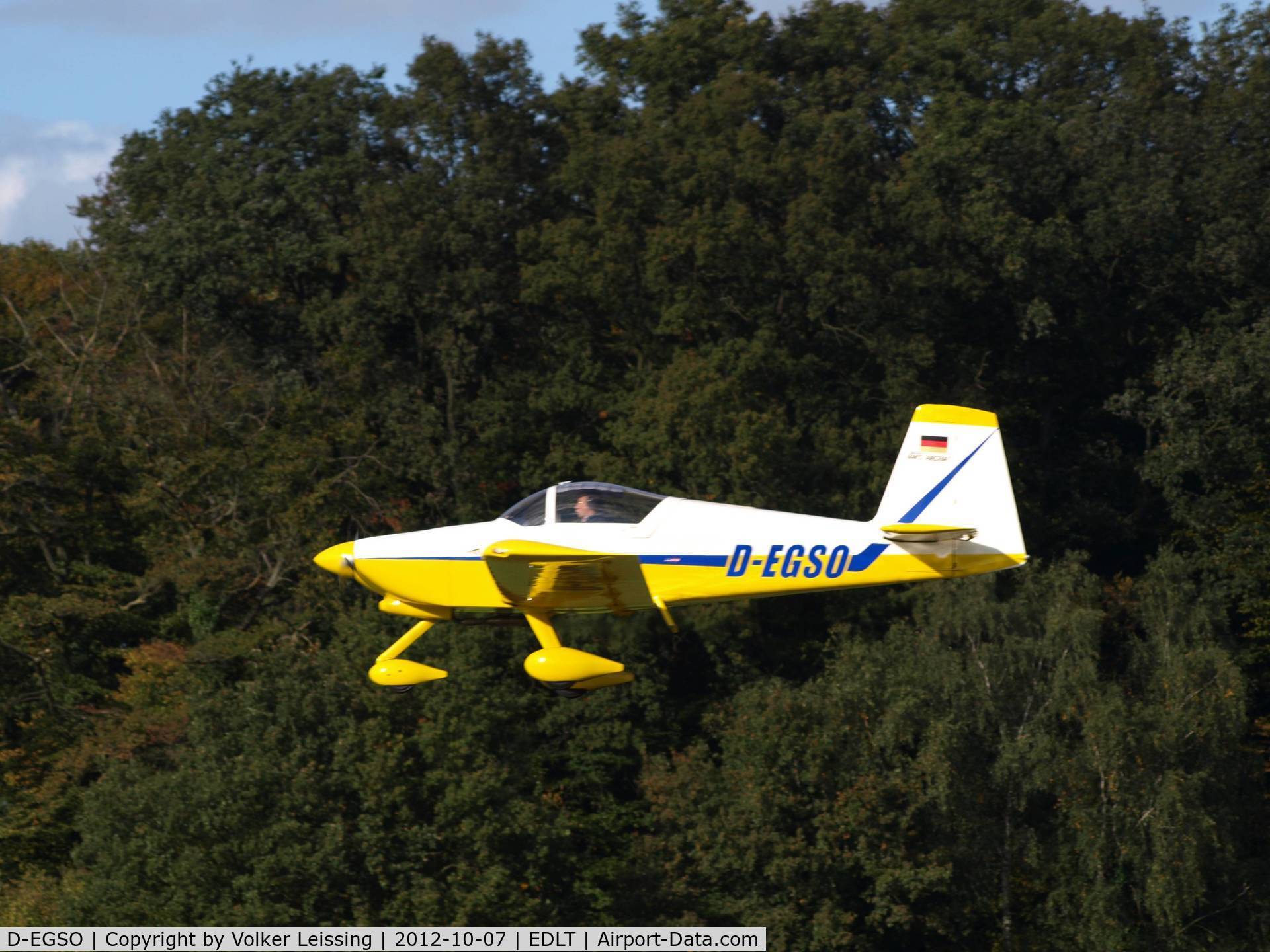 D-EGSO, 2006 Vans RV-9A C/N 90888, Take of at EDLT (Münster-Telgte)