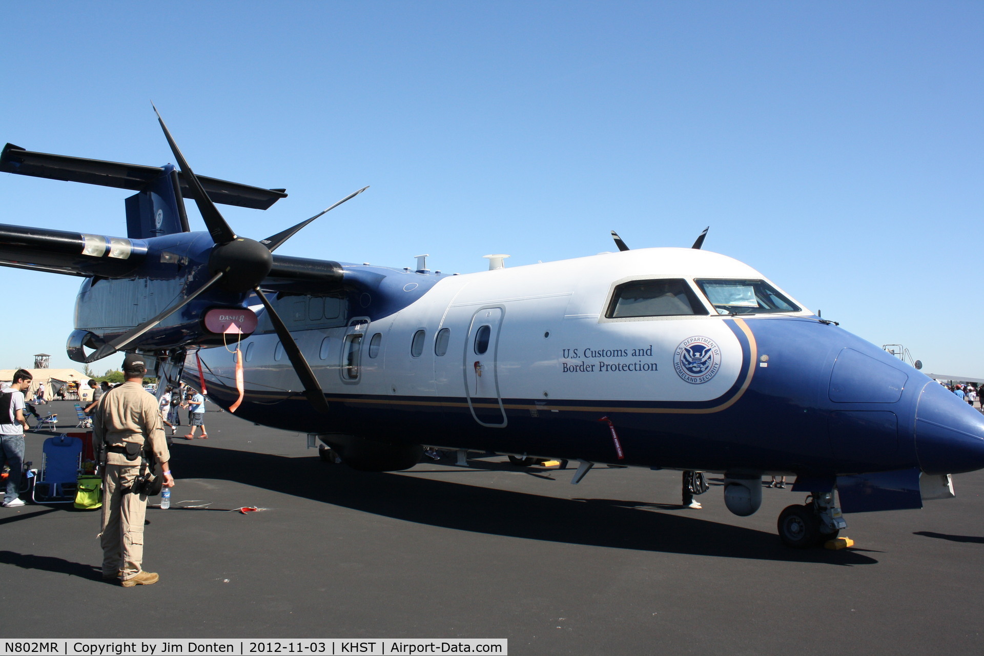 N802MR, 2005 Bombardier DHC-8-202 Dash 8 C/N 612, Bombardier Dash-8 (N802MR) of the Department of Homeland Security US Customs and Border Protection on static display at Wings over Homestead