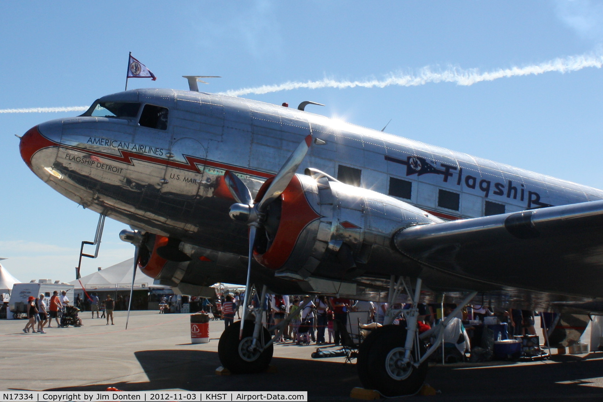 N17334, 1937 Douglas DC-3-178 C/N 1920, Flagship Detroit (NC17334) sits on static display at Wings over Homestead