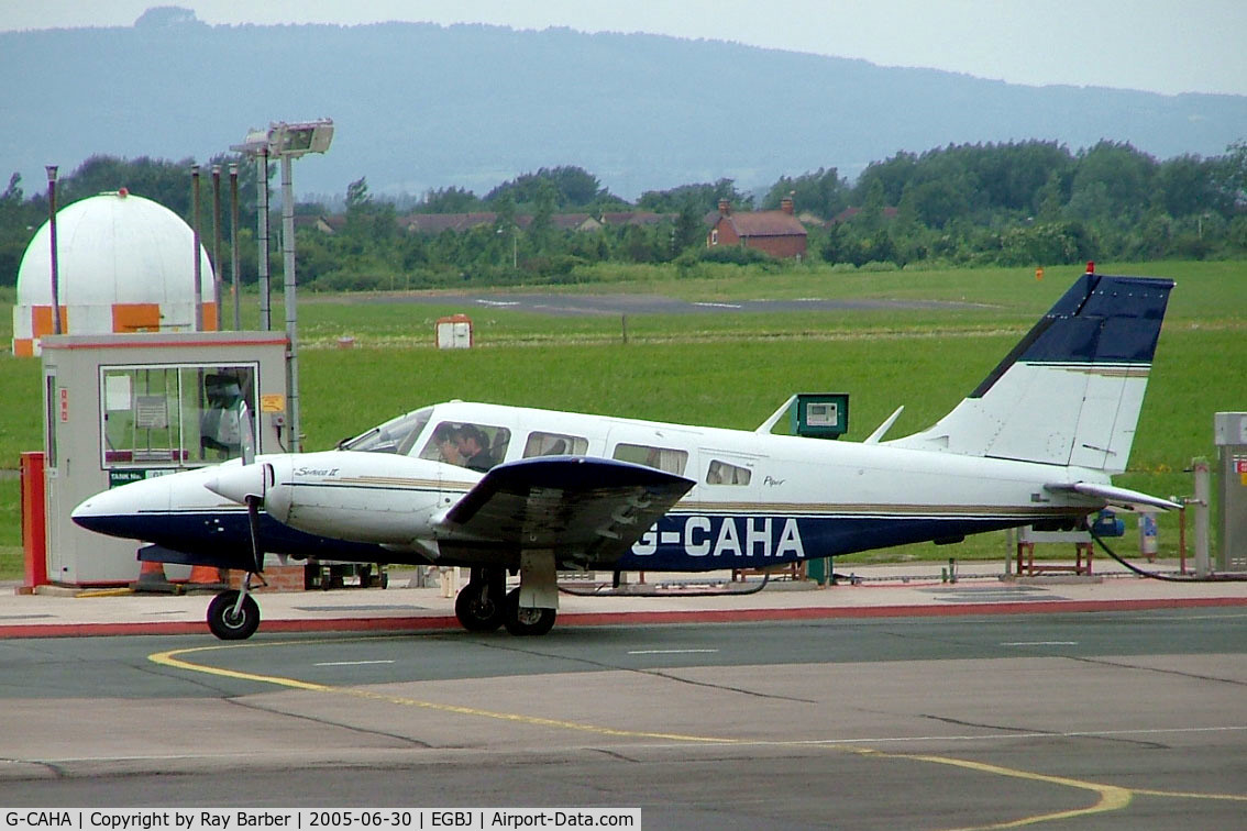 G-CAHA, 1977 Piper PA-34-200T Seneca II C/N 34-7770010, Piper PA-34-200T Seneca II [34-7770010] Staverton~G 30/06/2005