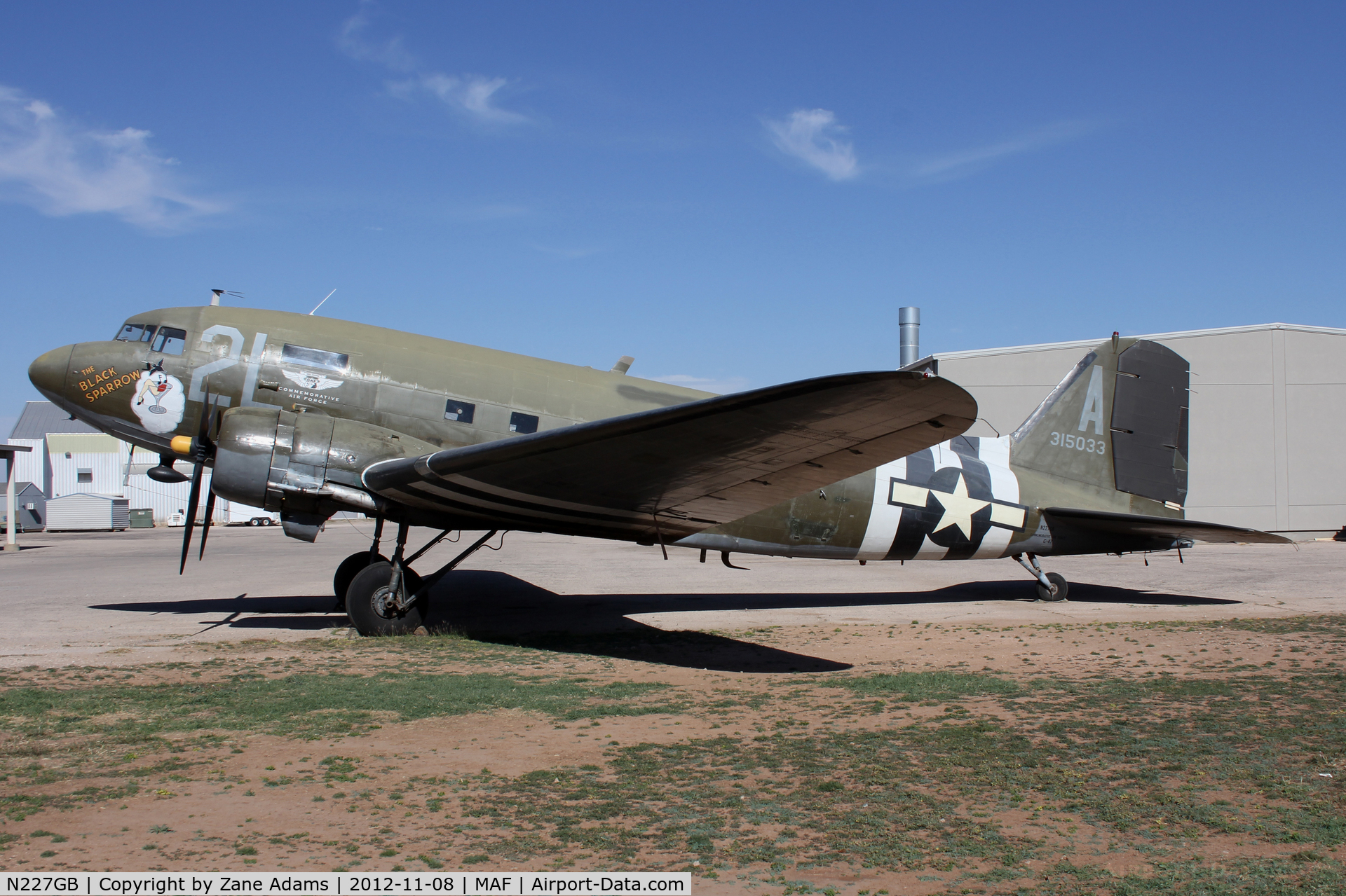 N227GB, 1945 Douglas DC-3C C/N 16597, At the Commemorative Air Force hangar - Mildand, TX