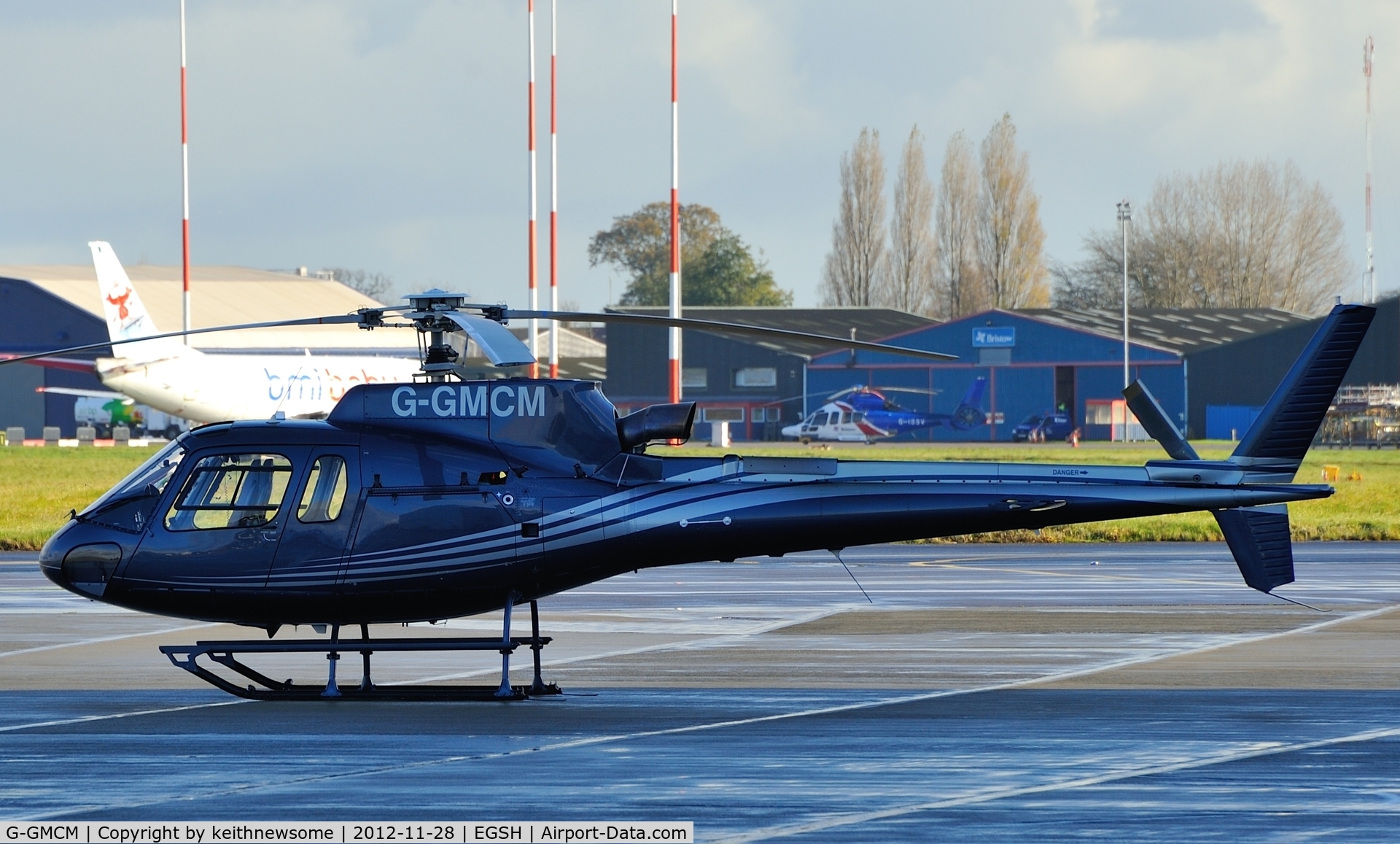 G-GMCM, 2008 Eurocopter AS-350B-3 Ecureuil Ecureuil C/N 4576, In the shadows on one of two visits today.