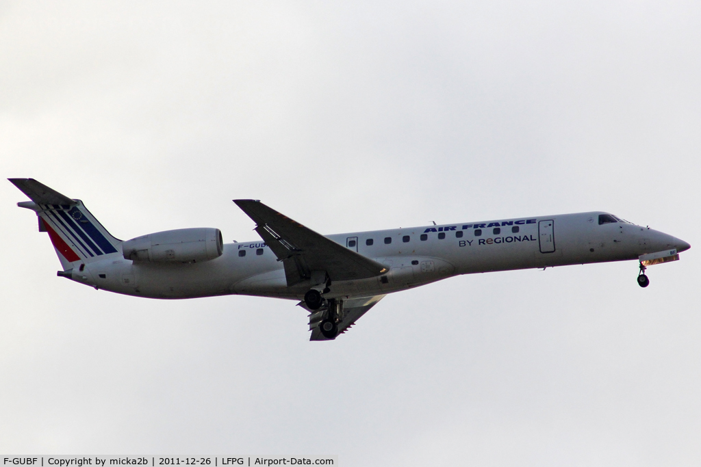 F-GUBF, 2002 Embraer EMB-145MP (ERJ-145MP) C/N 145669, Landing